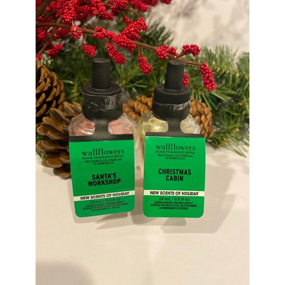 Bath & Body Works Christmas Holiday 2 New Wallflowers - Picture 1 of 6